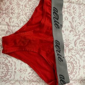 Aerie red cheeky undies